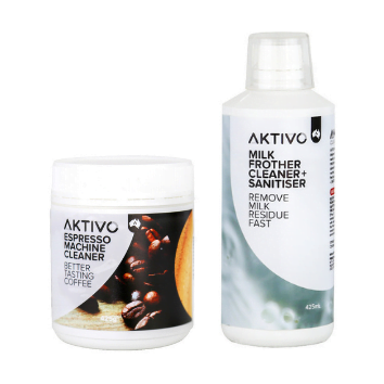 Aktivo Espresso Machine Cleaner and Aktivo Milk Frother Cleaner

