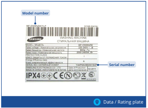 Data / Rating plate